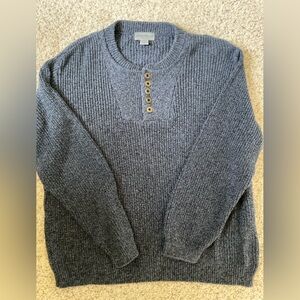 Men's blue/grey Eddie Bauer Henley Sweater